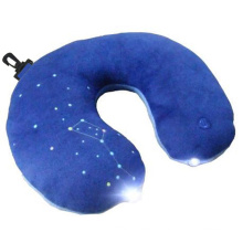 Electric U Shape Vibrating LED Reading Lights Travel Neck Massage Pillow Memory Foam Neck Massager for Protection and Support